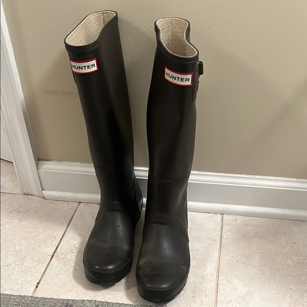 Hunter Classic grey/brown Waterproof Boots